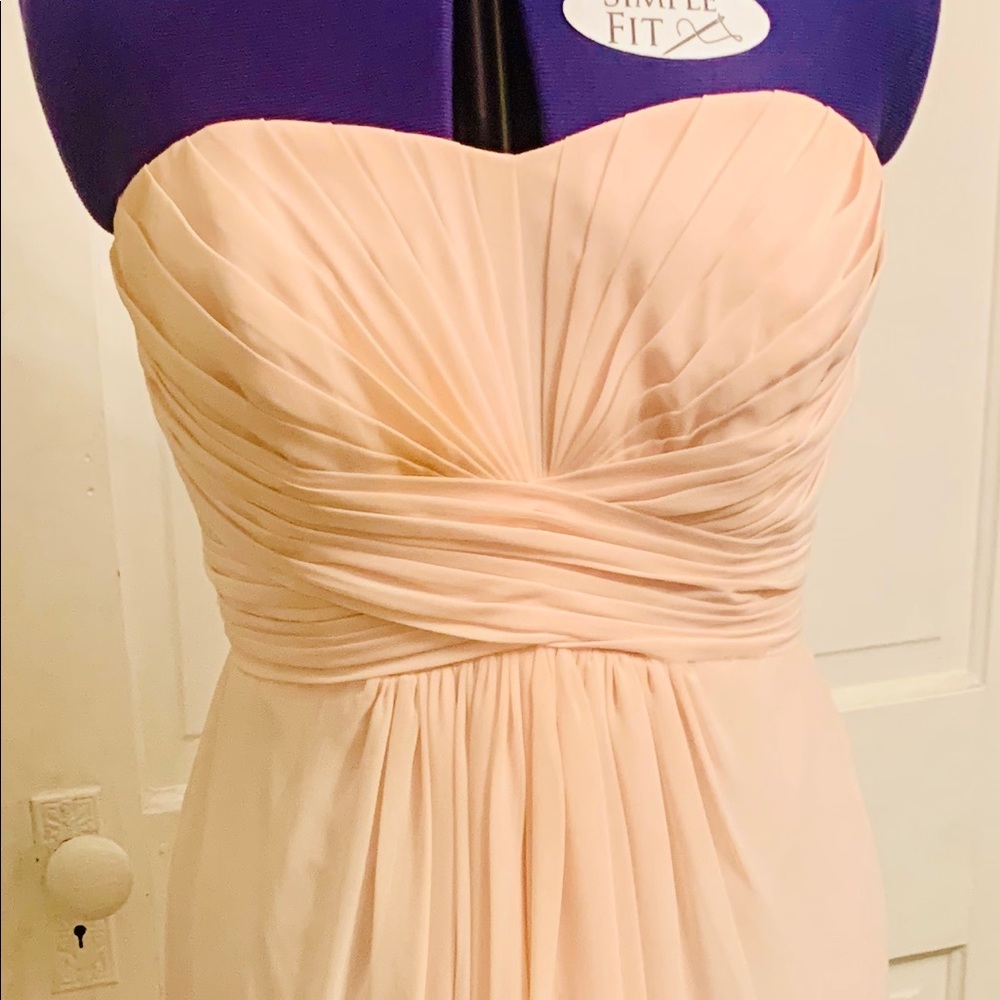Strapless David’s bridal dress petal pink